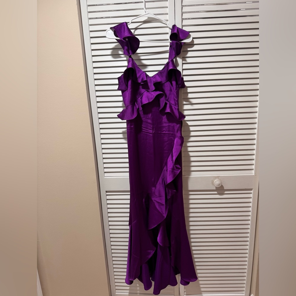 Express Vibrant Purple High Low Dress